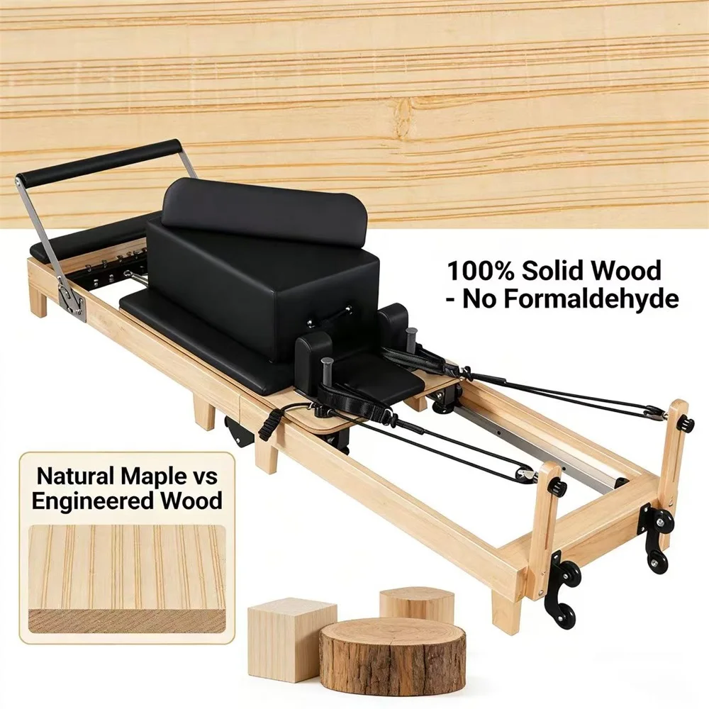 Yoga Grande attrezzatura per il fitness Letto centrale Insegnamento privato Soft Home Pieghevole Pilate Reformer