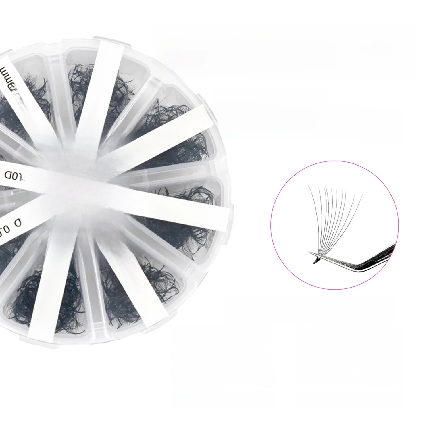 ARTSTAR 800 Fächerwimpern, lose Wimpernverlängerungen, Mix 8-15mm Länge, spitzer Ansatz, vorgefertigte mittlere Stiele, scharfe, dünne russische Volumenwimpern