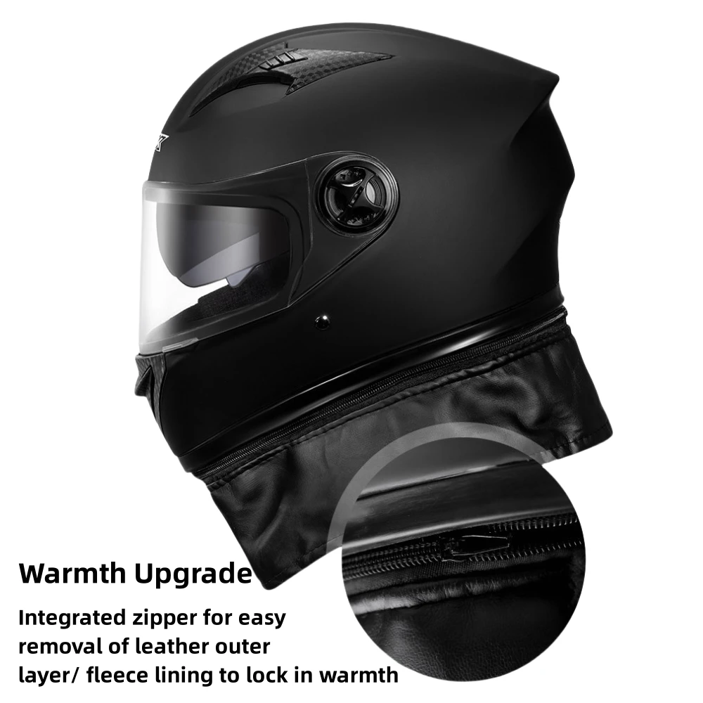 Motorfiets Rijden Volledige Dekking Helm Hoofd Anti-Val Bescherming Winter Warm Hd Anti-Mist