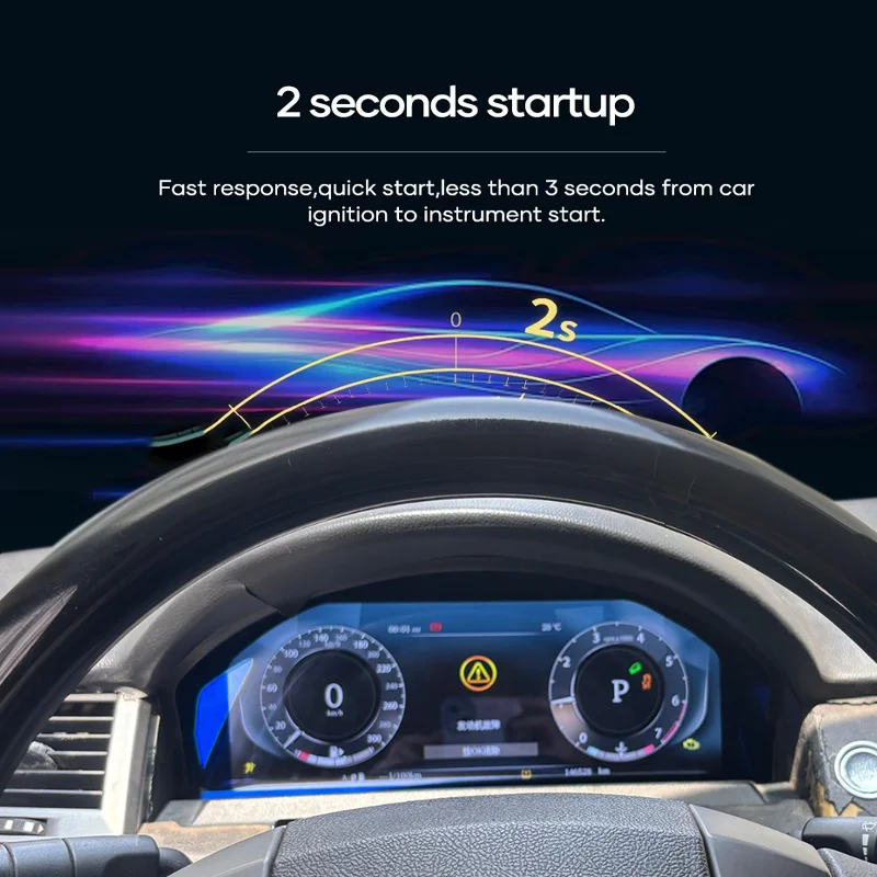 مجموعة أدوات رقمية 12.3 بوصة لسيارة لاند روفر ديسكفري 3 2004-2009/رينج روفر سبورت 2005-2009 عداد السرعة لوحة القيادة CarPla