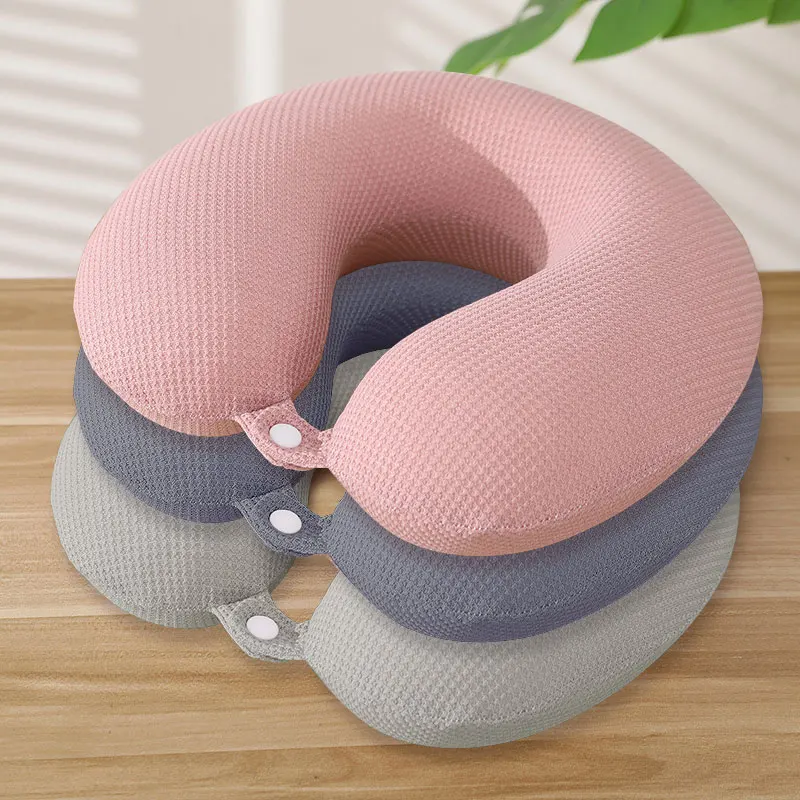 In-flight portable travel neck cushion memory foam neck pillow