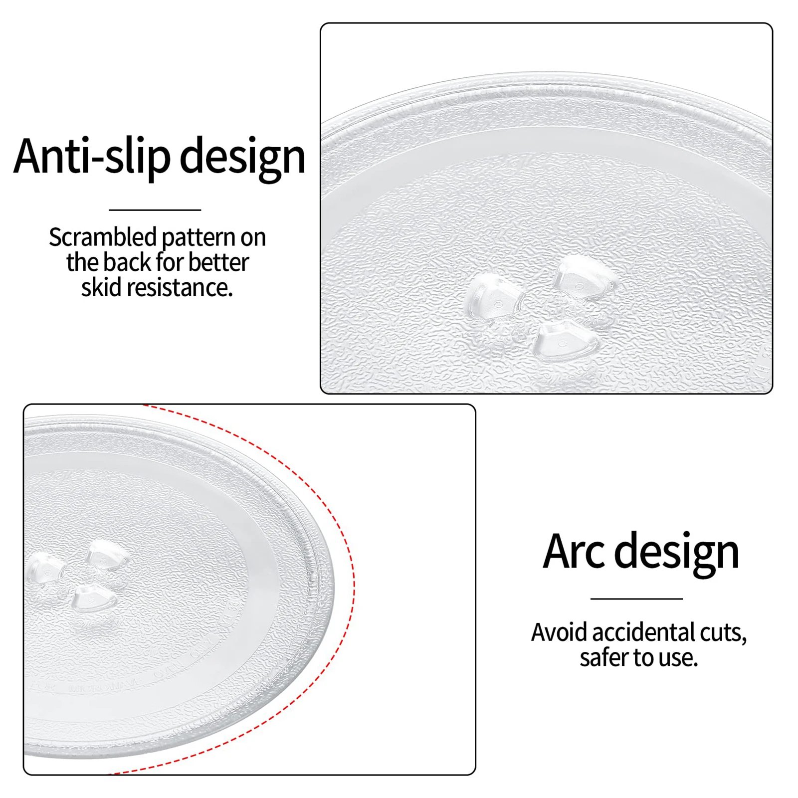 الميكروويف لوحة الزجاج الدوار 24.5 سنتيمتر اكسسوارات ل مايكروويف الصغيرة بسهولة تثبيت مقاومة دائم سميكة