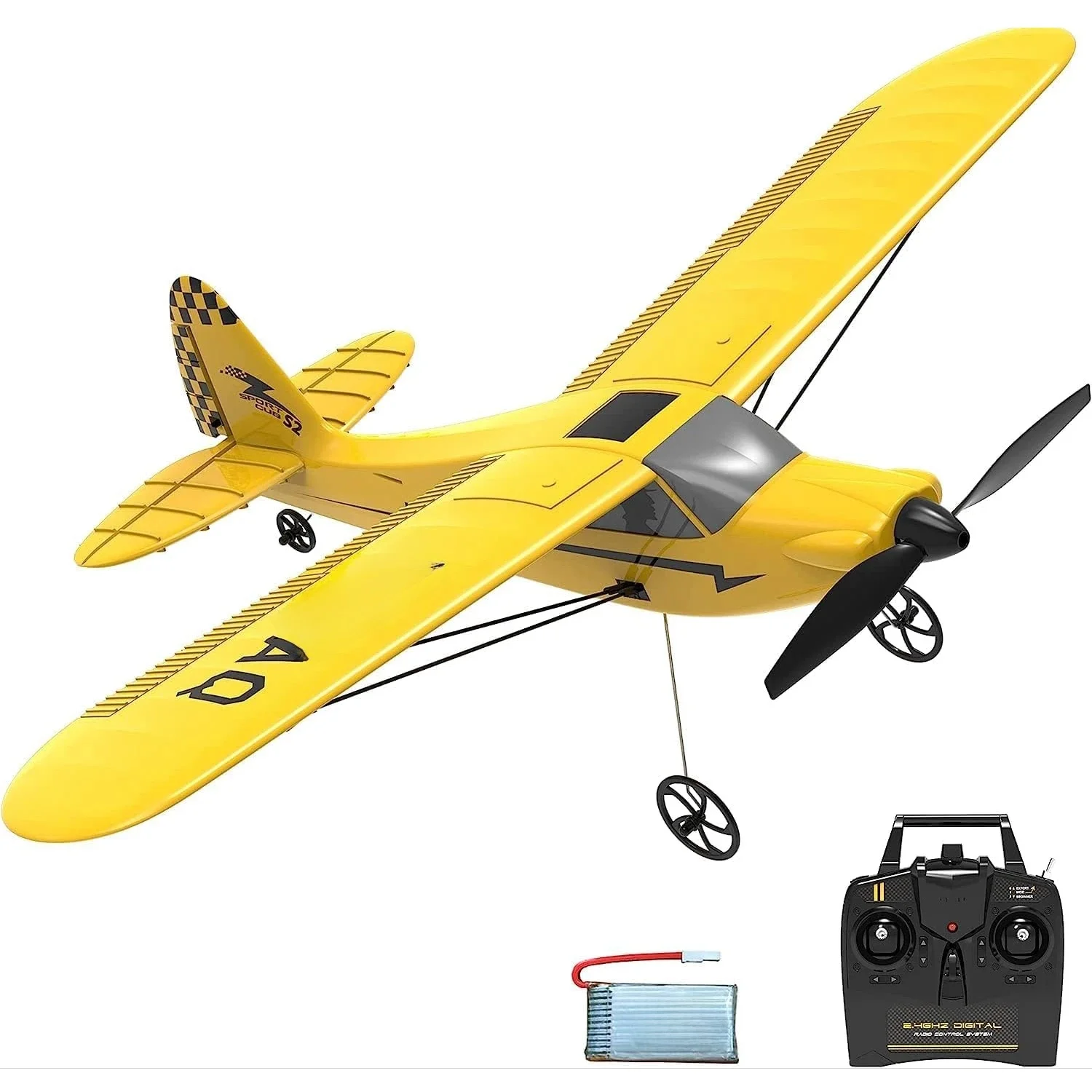 Sport Cub S2 RC Airplane 2.4G 3CH Remote Control Plane 400mm Wingspan Aircrafts with Gyro Stabilizer 76114 EPP Foam Plane RTF — 2