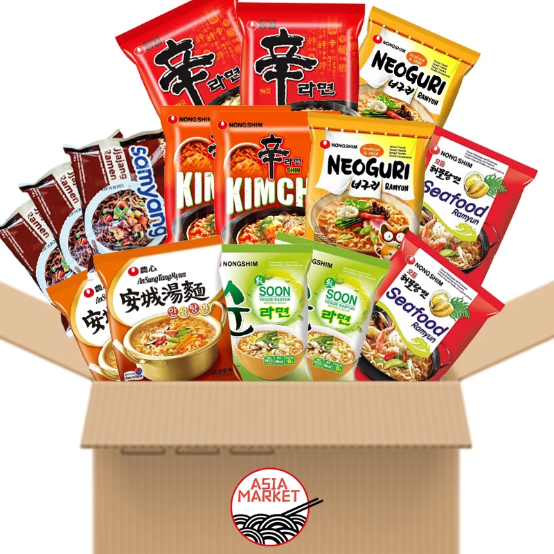 15 Paquetes Ramen Koreano Experiencia Gourmet de Comida Asiática Instantánea, Aventura Asiática en un Solo Pack: Sabores Exóticos de Fideos Instantáneos, Nongshim Neoguri