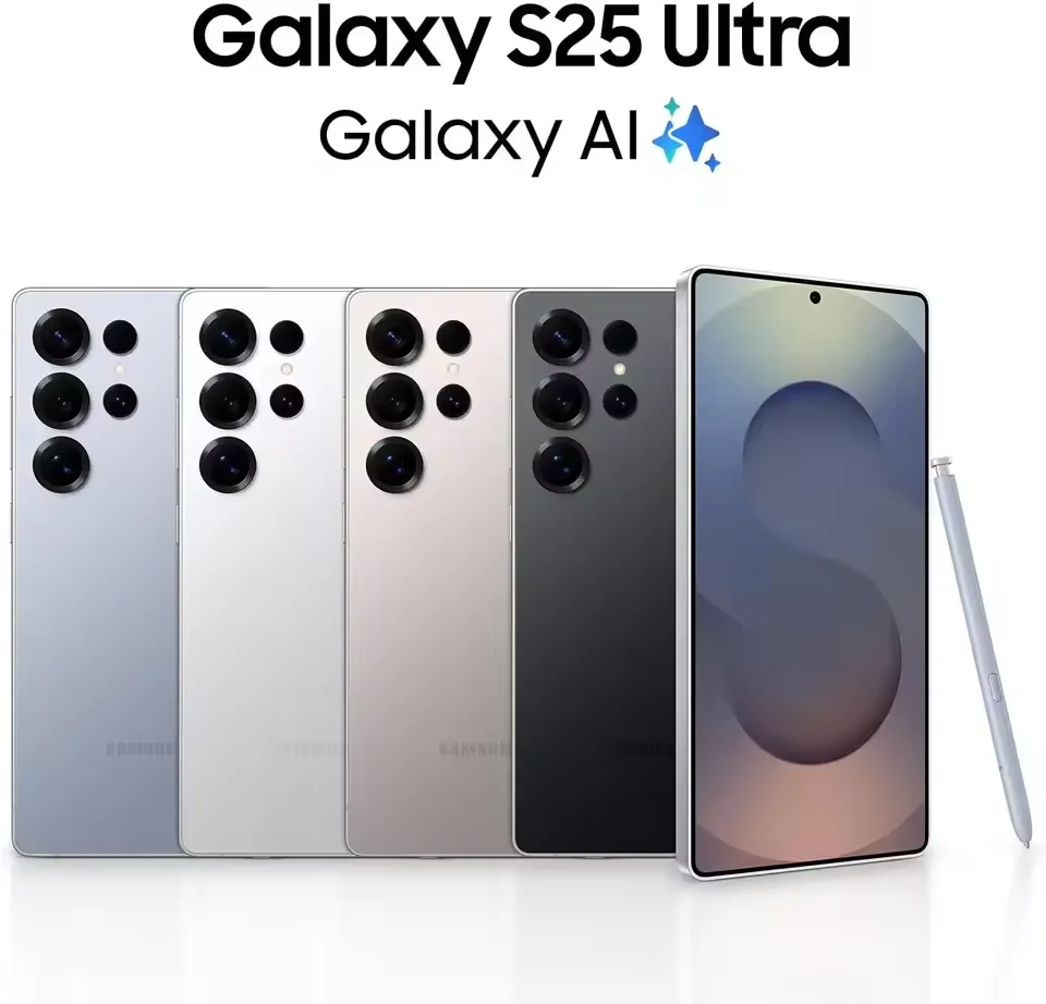 هاتف Samsung Galaxy S25 Ultra 5G الذكي Snapdragon 8 Elite 200MP Quad AI كاميرا 6.9 بوصة 120 هرتز ديناميكي LTPO AMOLED 2X Display