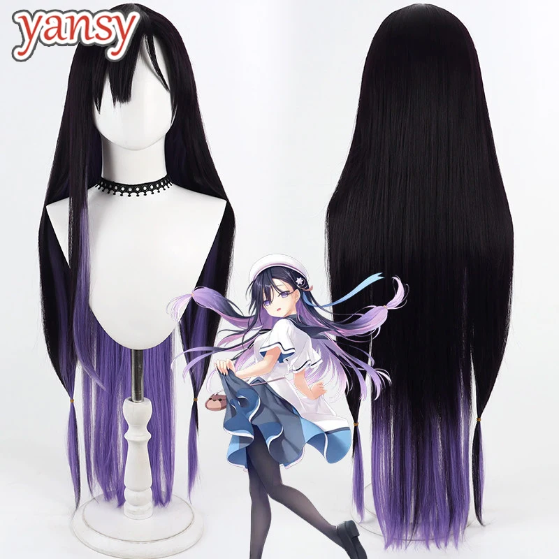 yansywig-parrucca-sintetica-per-cosplay-di-hayakawa-rikka-gioco-anemoi-parrucca-nera-con-riflessi-viola-lunga-100-cm-resistente-al-calore