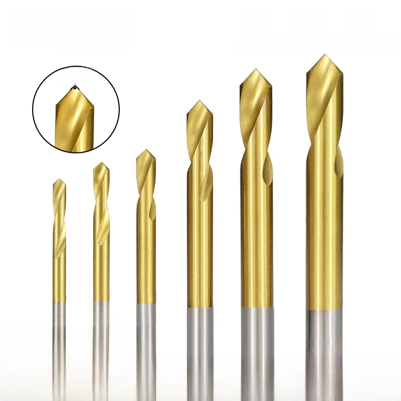 XCAN HSS foret NC foret par points carbure mèche centrale 90 degrés 3-16mm chanfrein Guide de localisation trou pilote CNC Machine-outil