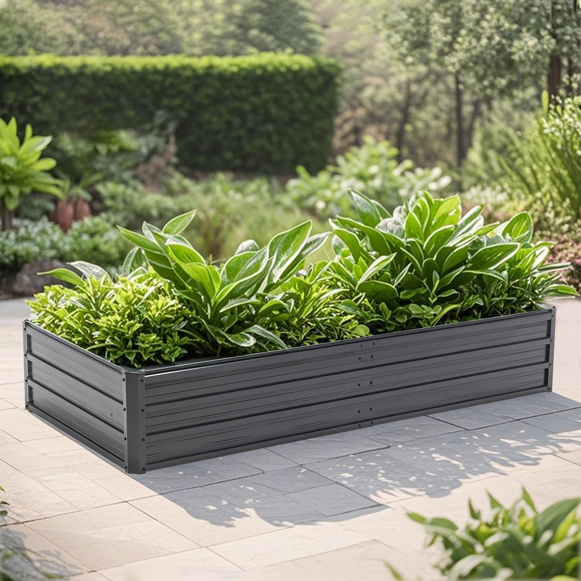 

6x3x1 FT Metal Raised Garden Bed, Galvanized Rustproof Steel Planter for Vegetables & Herbs (6x3x1 FT)'