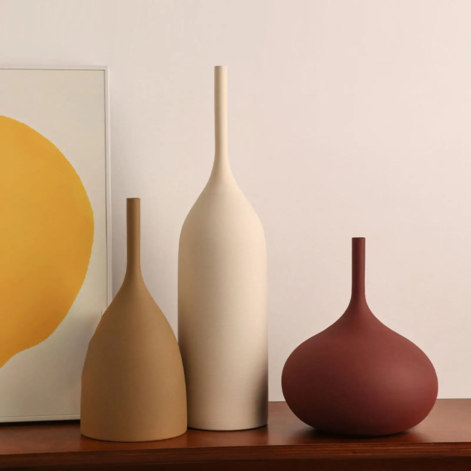 Dekorative Vase aus Porzellan, Blumenvase, Blumenarrangement, Minimalismus, Ornament, Dekoration für Zuhause, Schlafzimmer, Tischdekoration, Geschenk