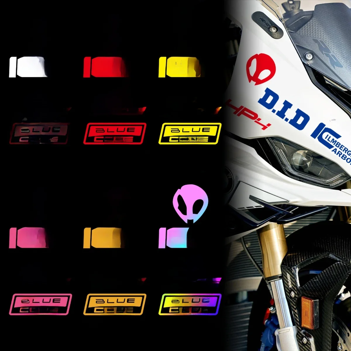 AliExpress NONE Alien HP4 DID Graphic Reflective Motorcycle Stickers Moto Bike Body Helmets Decals Accessories For BMW S1000RR R1200 GS S1000XR