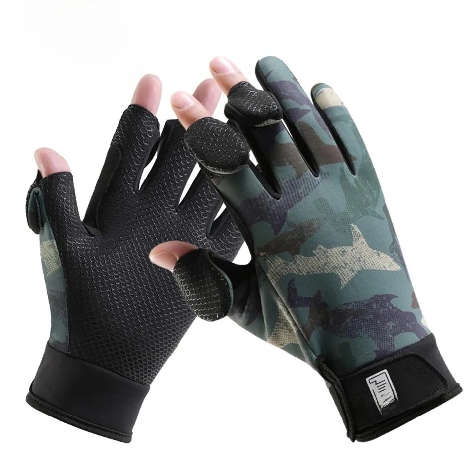 AliExpress GTUBIKE Fishing Gloves Flip Finger Touch Screen Thickened Silicone Anti-slip Waterproof Wear-resistant Fall Winter Outdoor