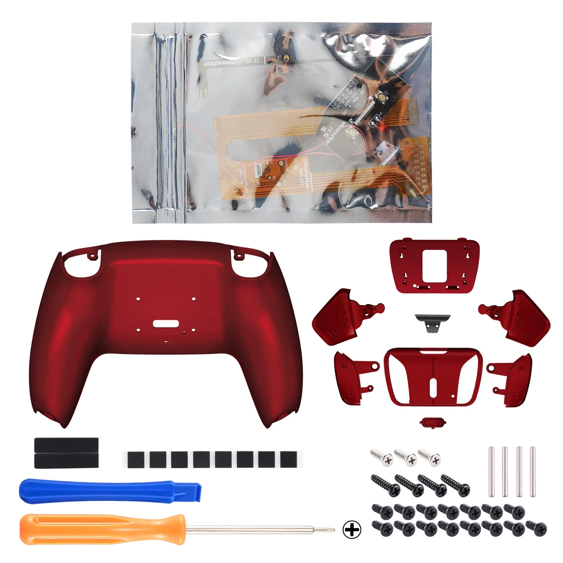 eXtremeRate Programable RISE4 Remap Kit for ps5 Controller BDM-030/040/050, Upgrade Board & Redesigned Back Shell & Back Buttons