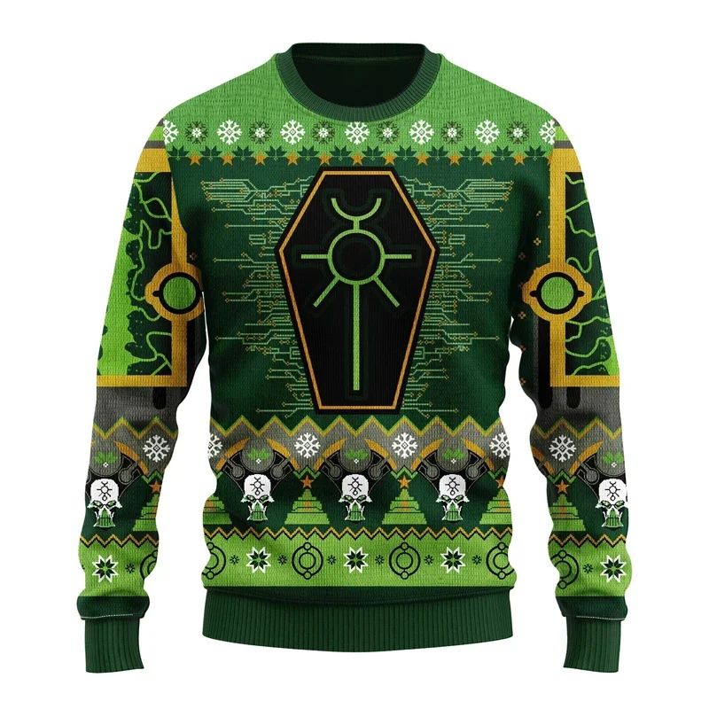 Warhammer 40k الإمبراطوري القبيح عيد الميلاد سترة الكرتون أنيمي المرأة الرجال هوديي 2026 موضة جديدة زوجين هدية الكريسماس