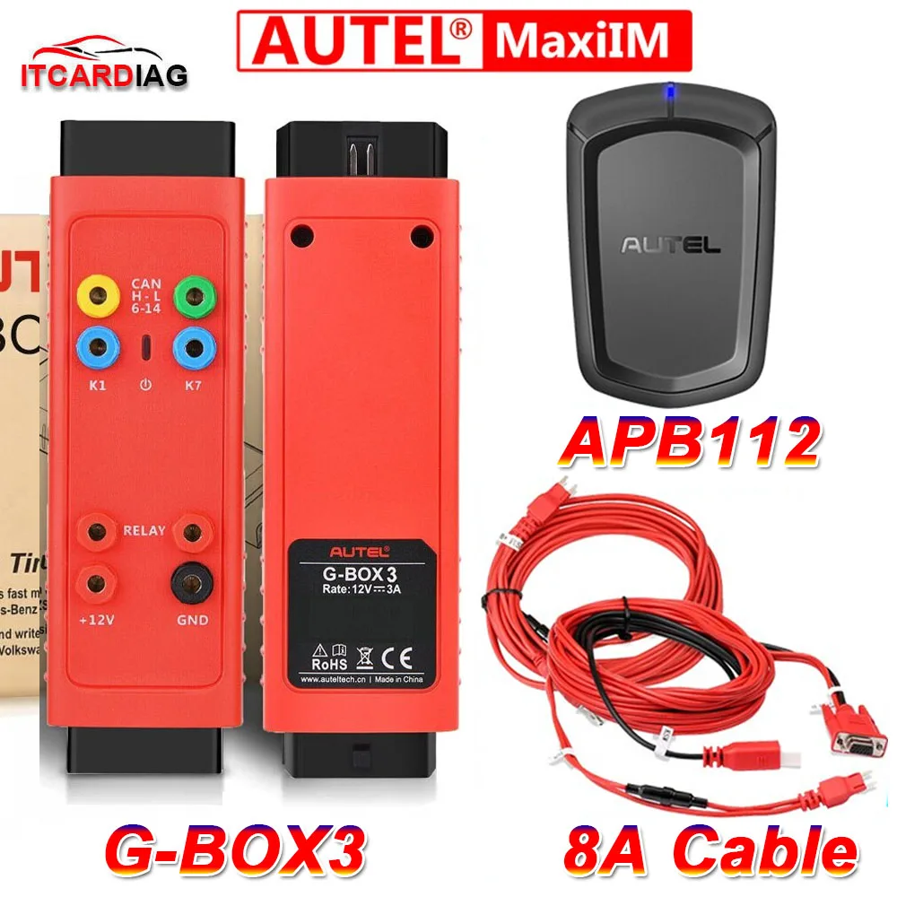 In Stock Autel MaxiIM G-BOX 3 Adapter & APB112 Smart Key Simulator &TOYOTA 8A BLADE AKL Kit Key Programmer For Benz All Key Lost