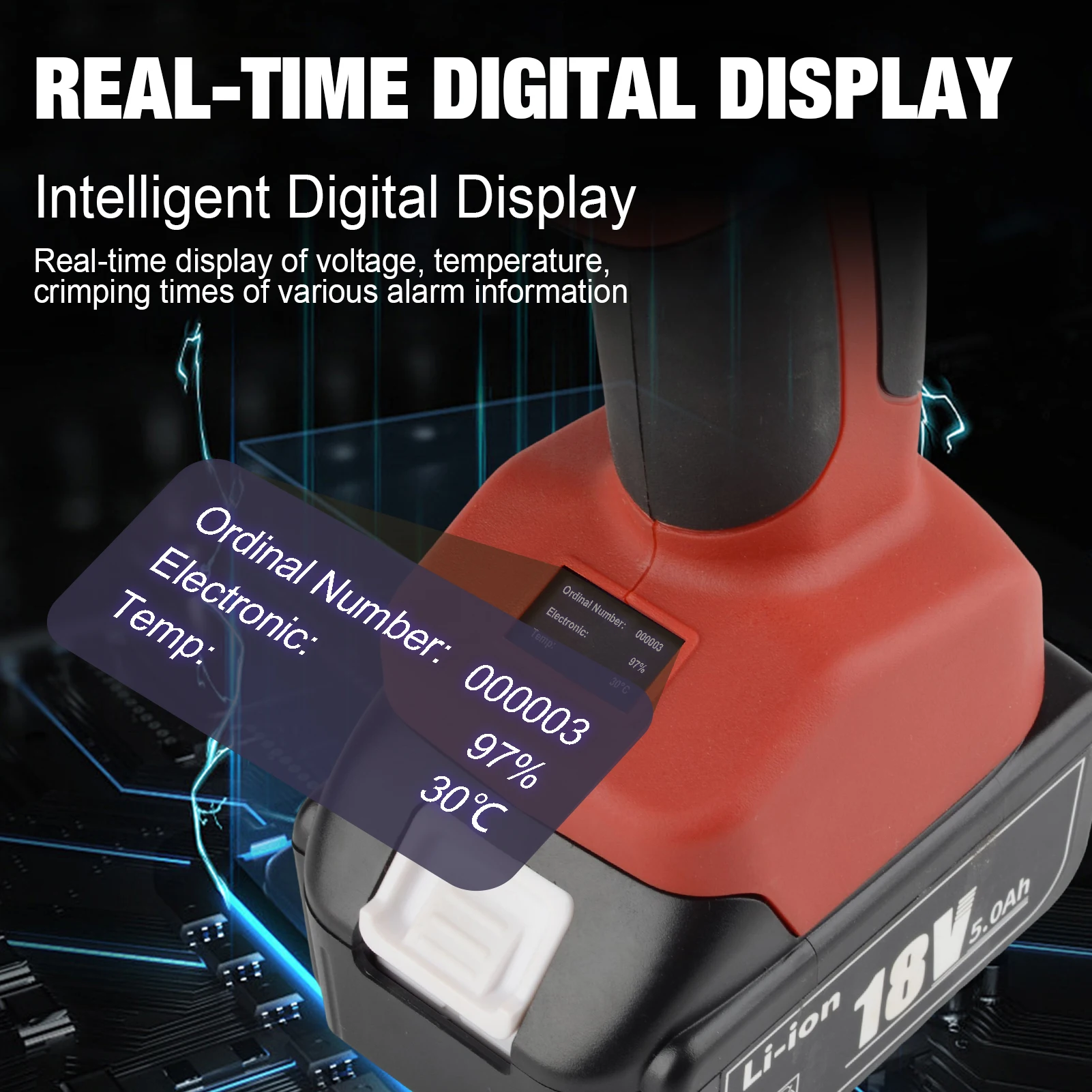 ketailei ED-400 Brushless Motor Battery Powered  Cable Lug Crimping Tool  Hand-held battery actuated hydraulic crimp tool