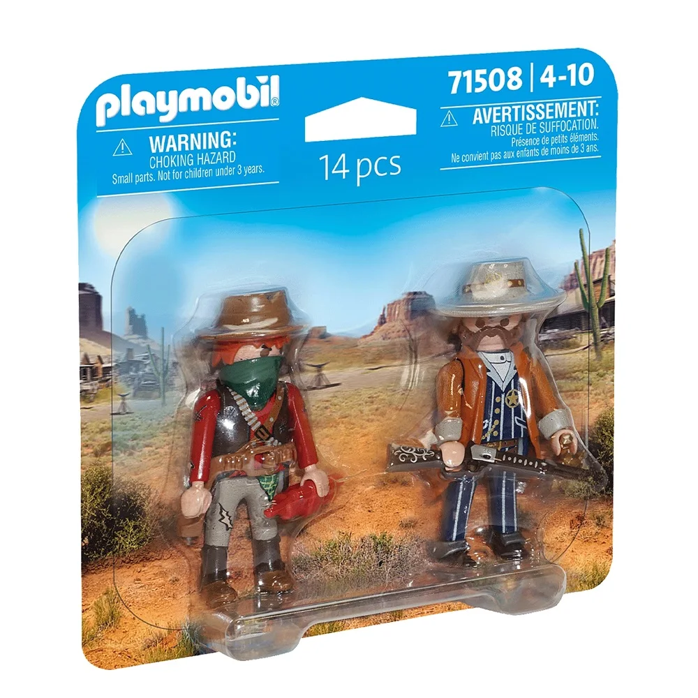 PLAYMOBIL DUO PACK - BANDIT AND SHERIFF, 71508, original, toys, boys, girls, gifts, collector, figures, dolls, store, with box, new, man, woman, official license, clicks, famobil