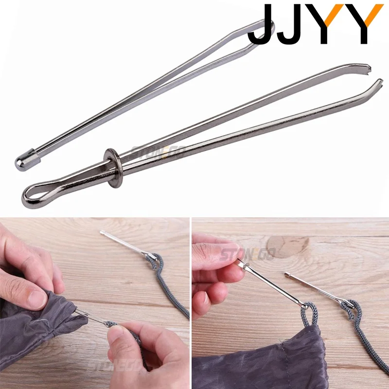 JJYY 2Pcs/Set Elastic Cord Rope Threader Clip Self-Locking Tweezer Used for Sewing Accessories Tools Threading Sewing Accessorie