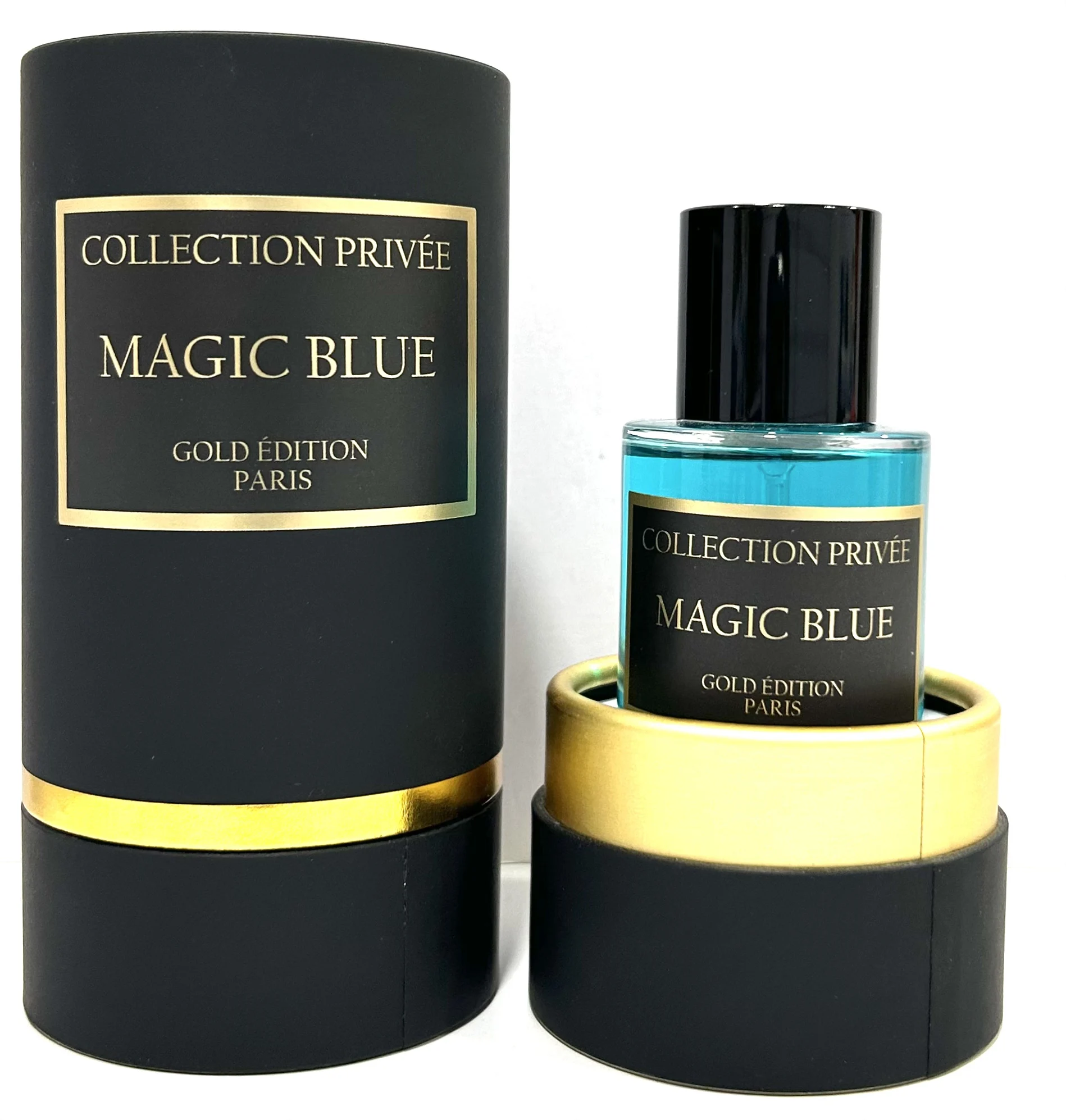 1 Perfume BLUE MAGIC, 2/3/4 Piezas, Edición Oro, Colección Privada, 50 ml, Perfume Unisex de Francia