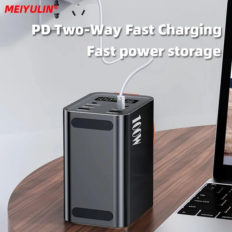 Large Capacity Power Bank Station 60000mAh 100W PD USB C DC Fast Charge External Battery Portable Powerbank For iPhone 14