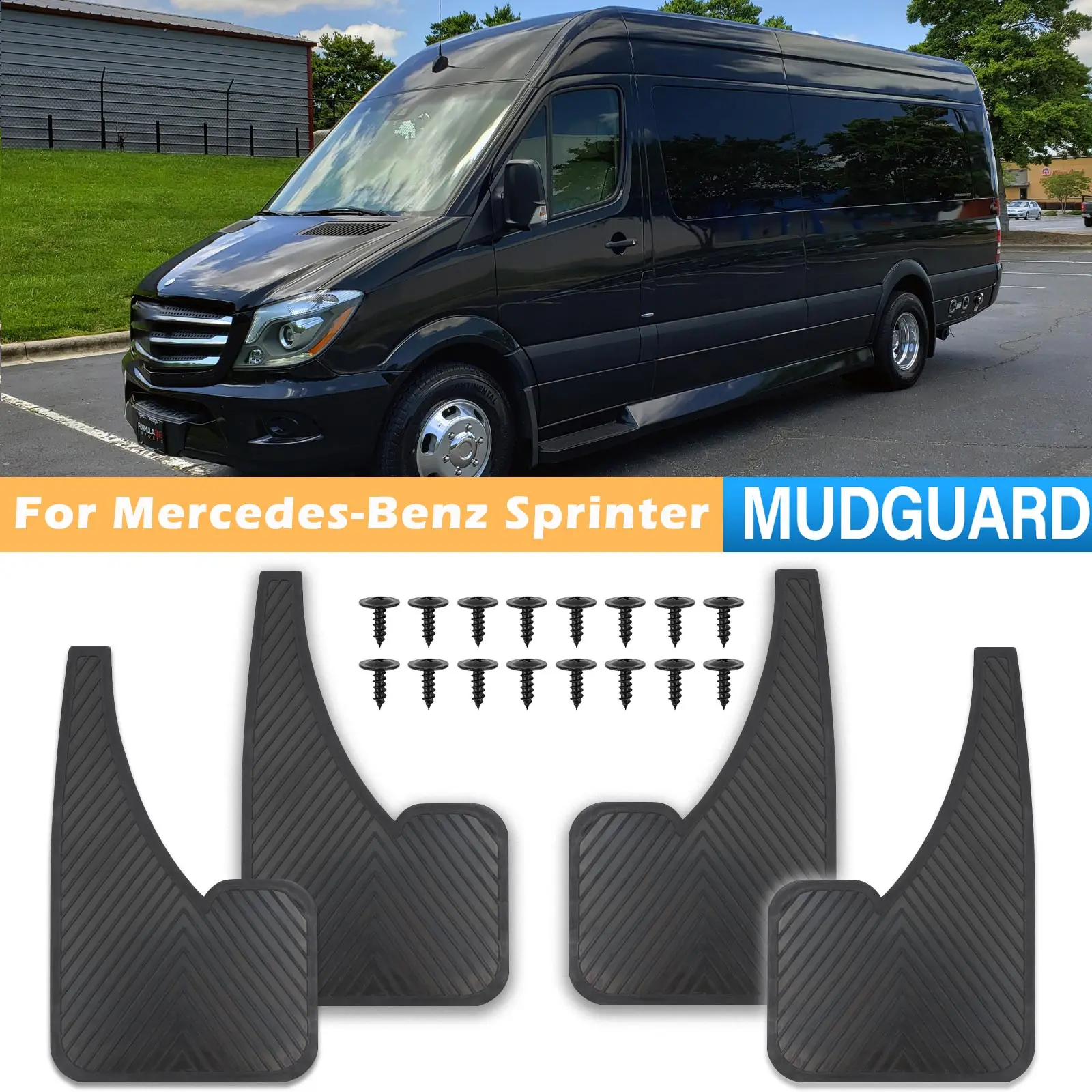 Rubber Car Mud Flaps Splash Guards Fender For Mercedes Sprinter W901 W902 W903 W904 W905 W906 W907 Dodge 2500 Van 4x4 Mudguards