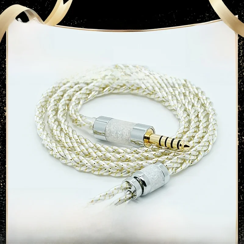 Kabel Flagowy IvipQ-96, Wysokiej Czystości HiFi Srebro Paladyum + Folia Złota 22K, Przewód do Ulepszenia Słuchawek z 4.4mm MMCX/2PIN 0.78 dla AKG — zdjęcie produktu 7