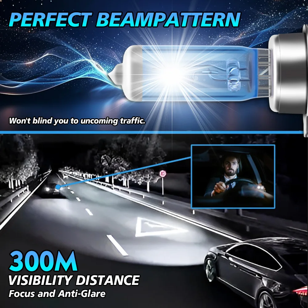 H1 H4 H7 H8 H11 9005 HB3 100W Headlight Halogen Bulb Lamp Fog Lights Car Light 12V Super White 6000K Styling With Packing Box