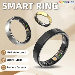 SIMSONLAB 2025 Smart Ring Bluetooth Call Heart Rate Blood Pressure Monitor 5ATM Waterproof Health Ring Men Women For Xiaomi Gift