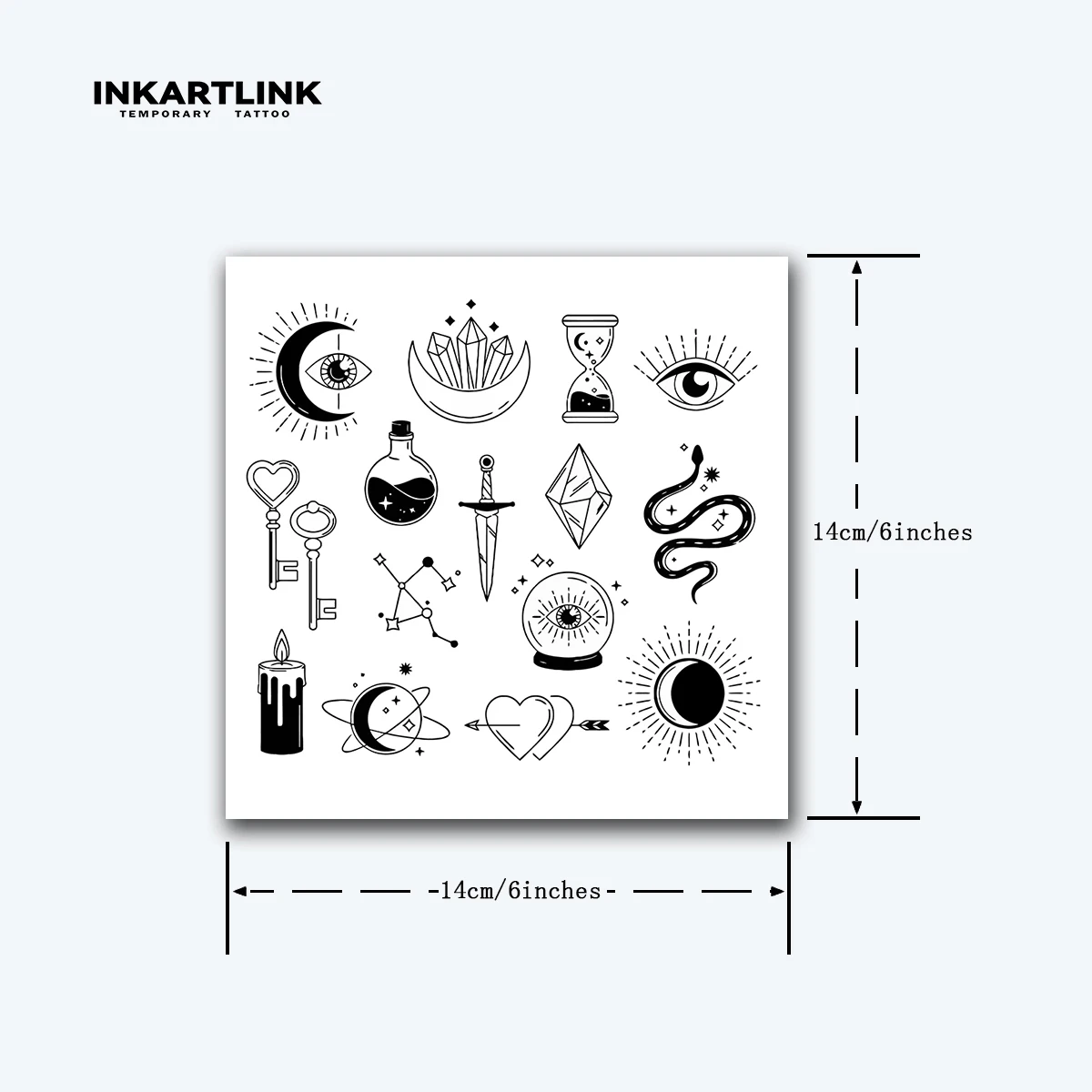 Simple small design temporary tattoo sticker, waterproof magic tattoo, lasts to 15 days fake tattoo, semi permanent tattoo