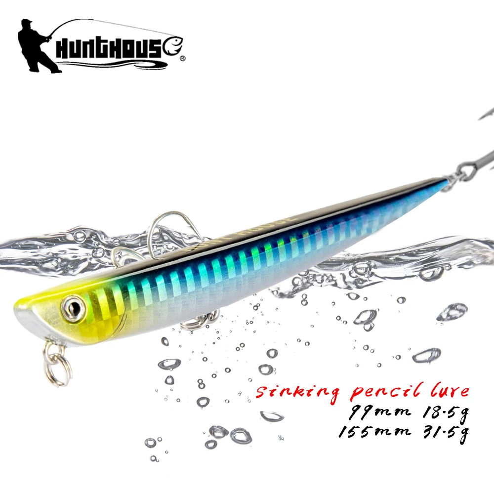 Hunthouse Bay RUF MANIC 99mm 18,5g señuelo de pesca con lápiz que se hunde Stickbait de agua salada para aparejos de pesca lubina lw507