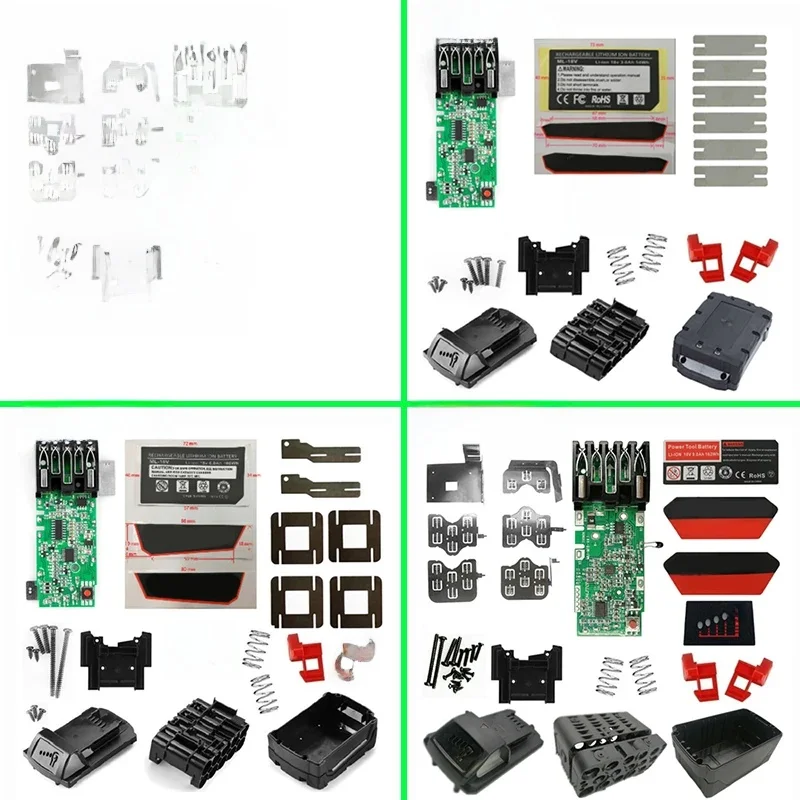 M18 Li-ion Battery Plastic Case PCB Charging Circuit Board Shell For Milwaukee 18V 3Ah 6Ah 9Ah Housings Sticker Label — zdjęcie 2