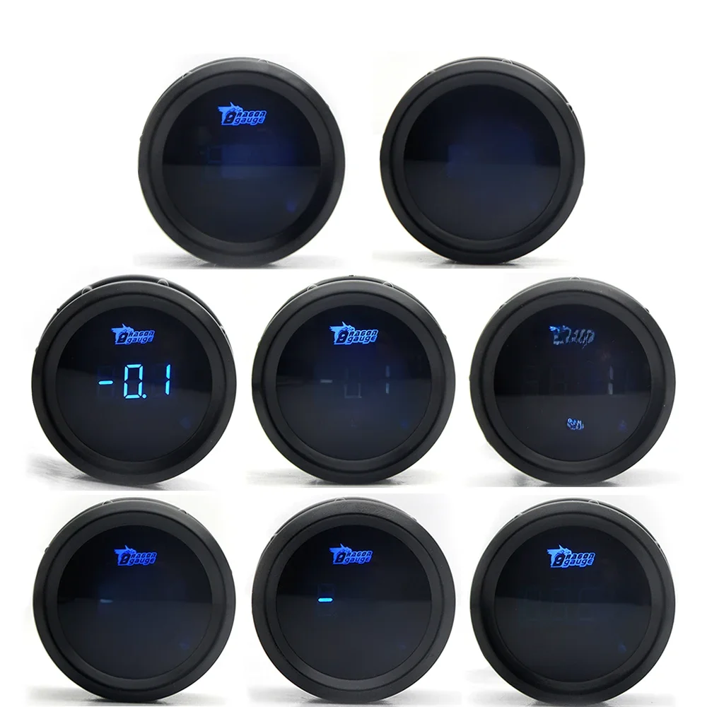 Jauge Turbo Boost numérique pour voiture, 2 ", 52mm, barre PSI, température de l'eau, température de l'huile, jauge de pression d'huile, voltmètre, tachymètre EGT, jauge RPM