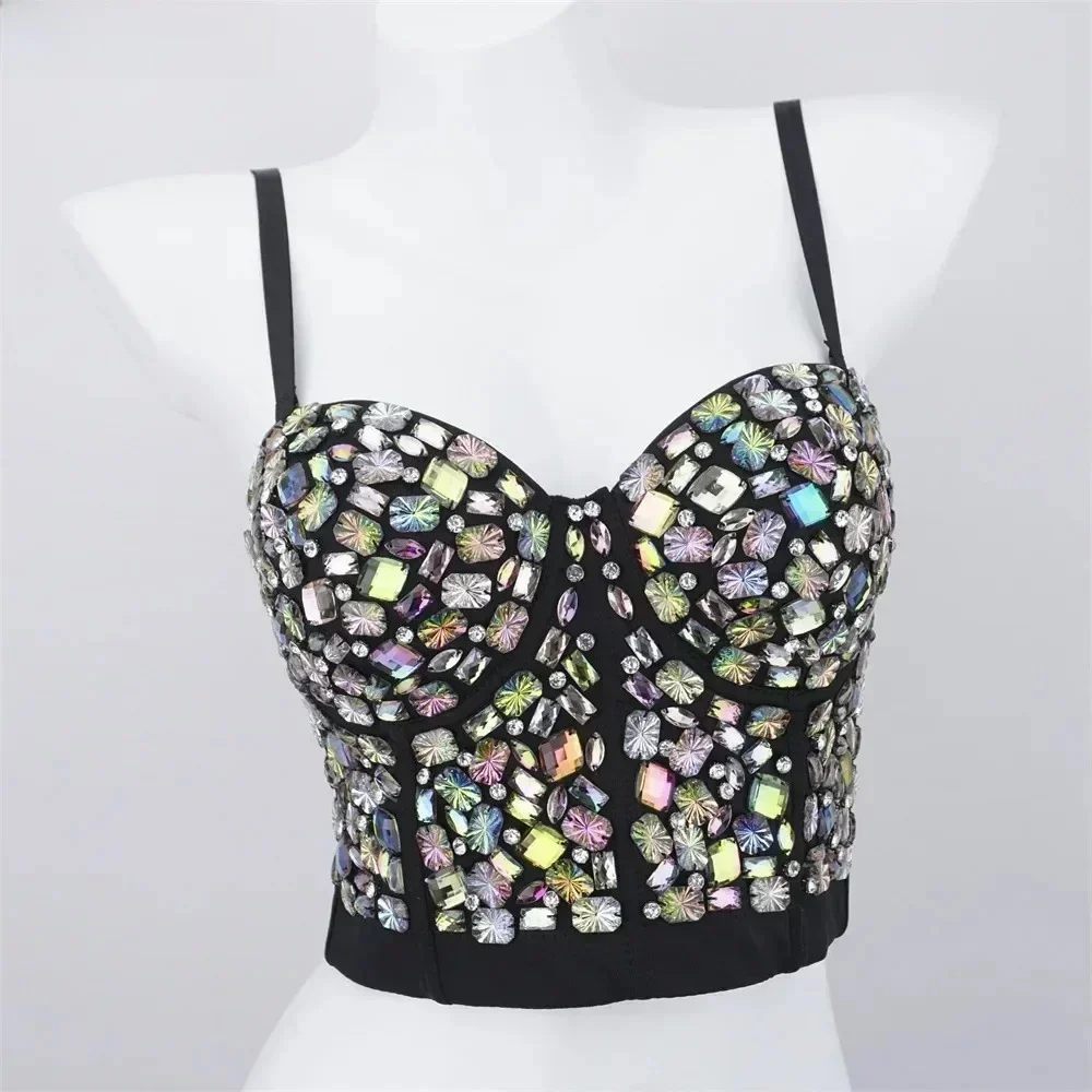 Modne ubrania Tank Sling Stage Dance Wear Casual Women Clothing Y2k Tops Corset Streetwear Sexy Club Party Summer Elegant — zdjęcie 2