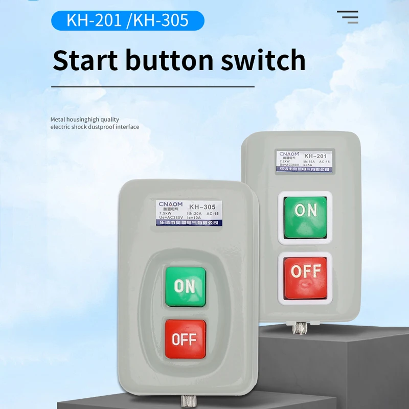 KH-305-201 Power control button switch Three-phase motor start button pressure button switch