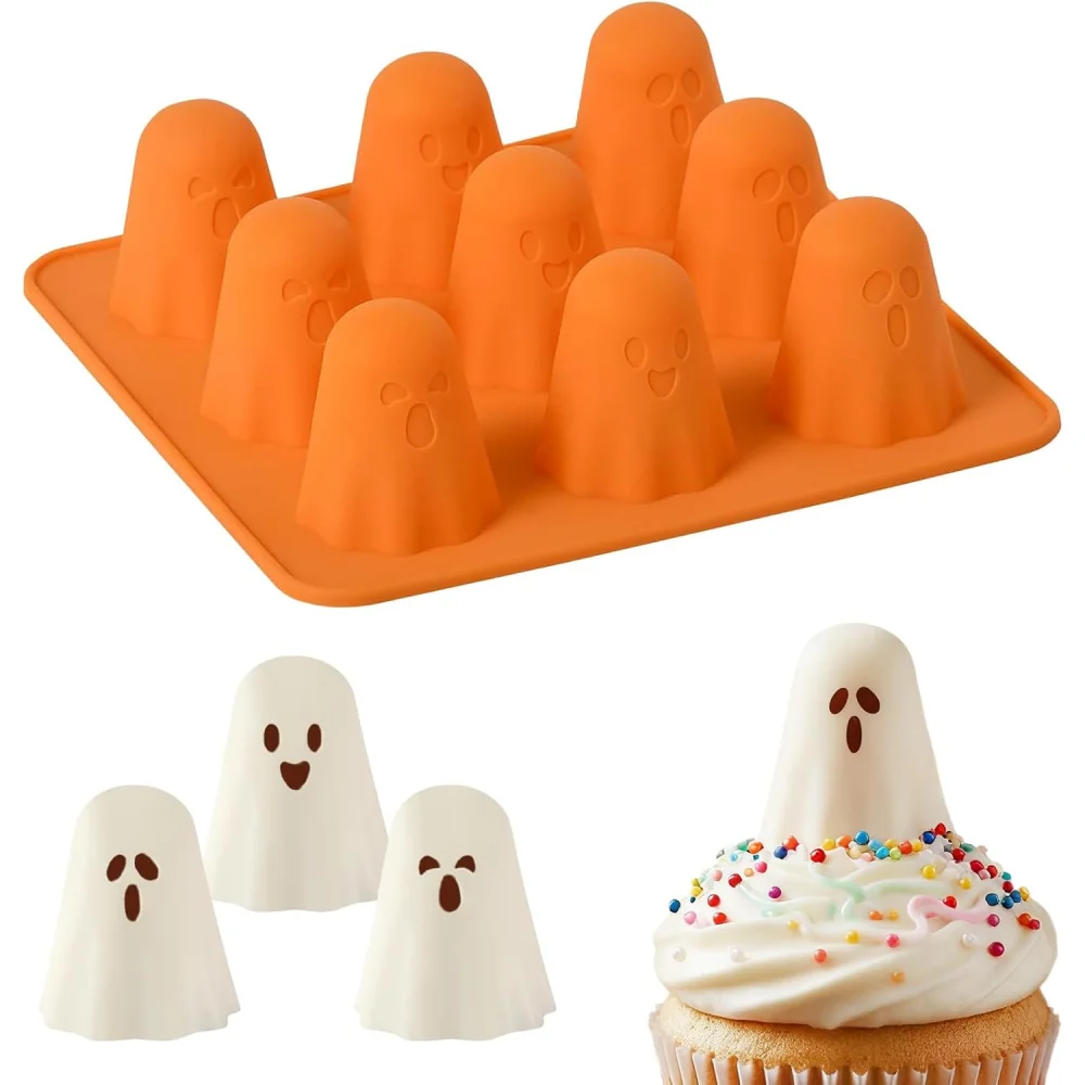 Ghost Mold Silicone Chocolate Ghost Halloween Candy Mold Jelly, Chocolate, Candy, Gummy Candy, Crayon, Resin