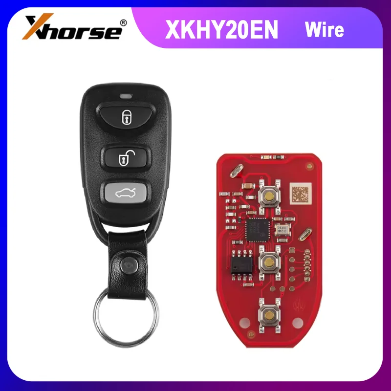 

1/2/5PCS XHORSE Wired Universal Remote Key 3 Buttons XKHY00EN XKHY20EN VVDI2 for Hyundai Type English Version