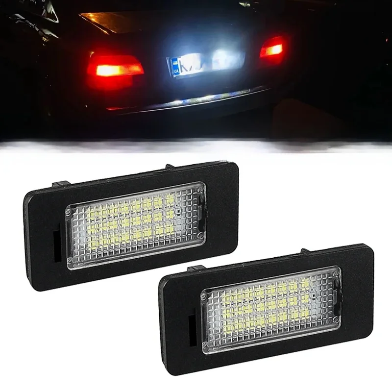 Lumière de plaque d'immatriculation LED blanche, pour BMW E92 E93 F30 F31 F45 E39 E60 F10 F11 E70 F80 E84 E82 F22 E90 E91 E61 X1 X3 X5 X6 M3