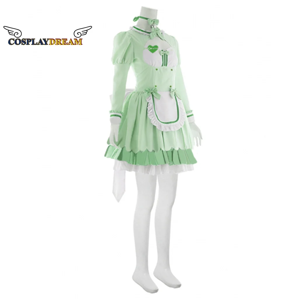 Game Nekopara Chocolate Vanilla Cosplay Costume Apron Maid Lolita Dress Cat Ear Hairpin Girls Women Dress for Halloween