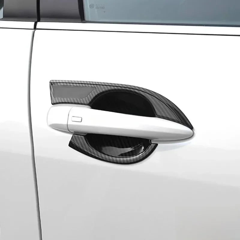 Carbon Fiber Car Door Handle Bowl Cup Cover Surrounds Protector Trim For 2019 2020 2021 2022 2023 2024 Nissan Altima