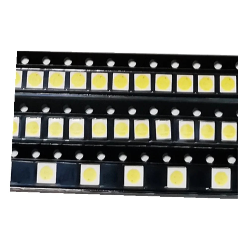 100PCS LED TV Lamp Beads  2835 3030 3535 Repair LED LCD TV Backlight 1W 3V 6V Cold White Light TV Accesories