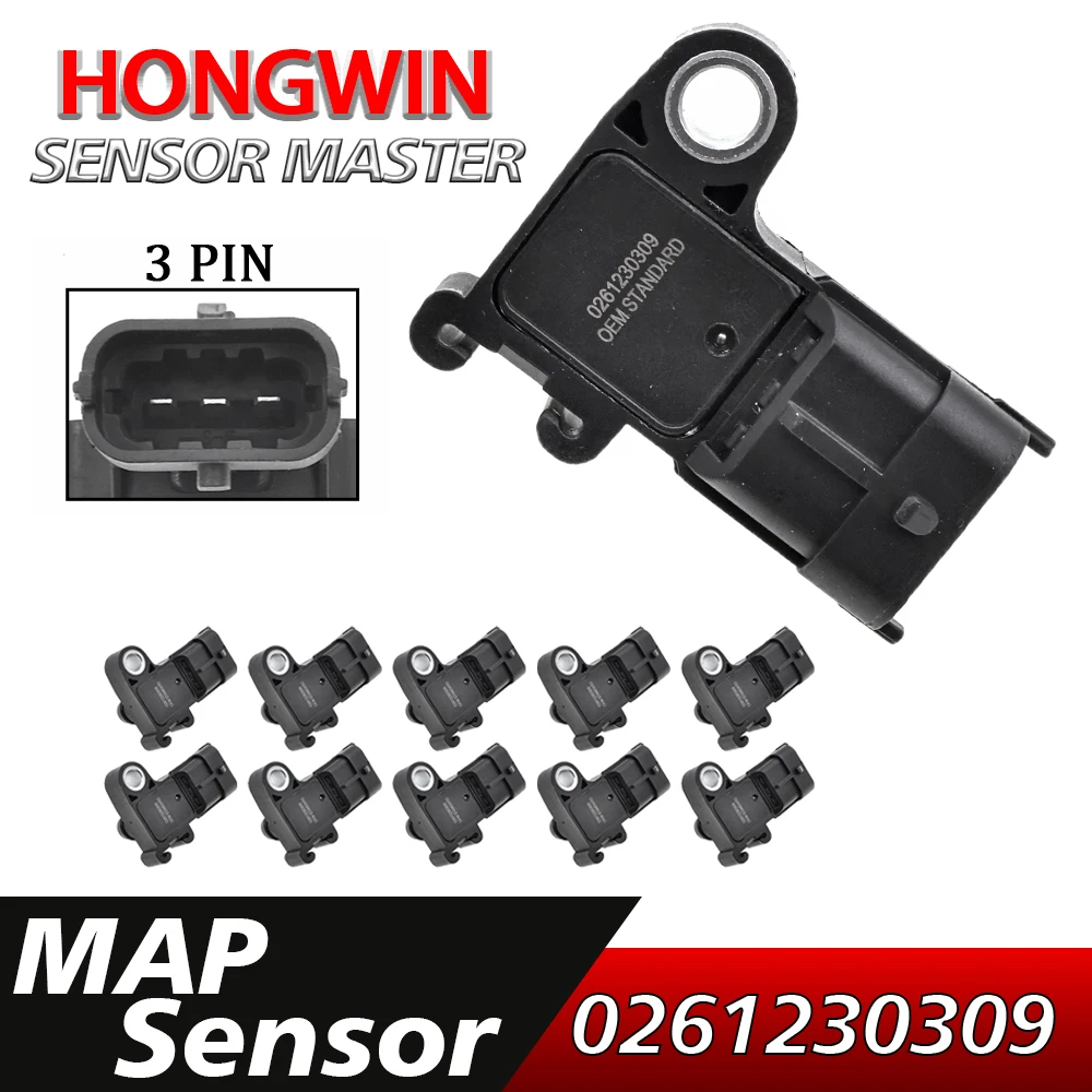 MAP Manifold Pressure Sensor AG91-9F479-AB, 0261230308, 0261230309 For Ford Galaxy Transit Mondeo Fiesta C-Max Focus Grand Kuga