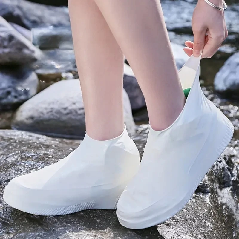 3 pares de botas de chuva de látex preto e branco, respiráveis, antiderrapantes, fáceis de limpar, adequadas para dias chuvosos diários