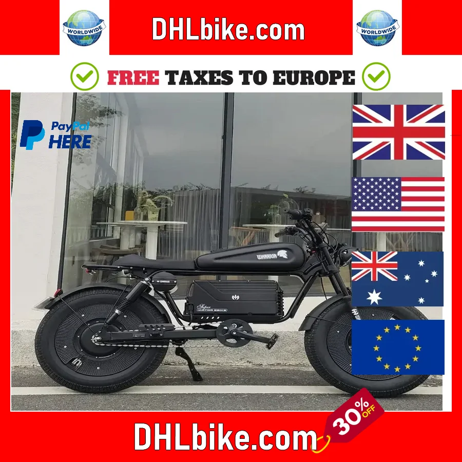 

2025 Black 1500W Motorbikes 48V60AH Ebike Adult Road Electric Bicycle 20inch Off-road Fat Tire Mountain Electric Bike Hydraulic