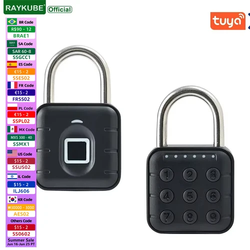 Cerradura electrónica Tuya Bluetooth candado de huella digital cerradura de equipaje Digital aplicación contraseña temporal remota IP67 juguetes de descompresión
