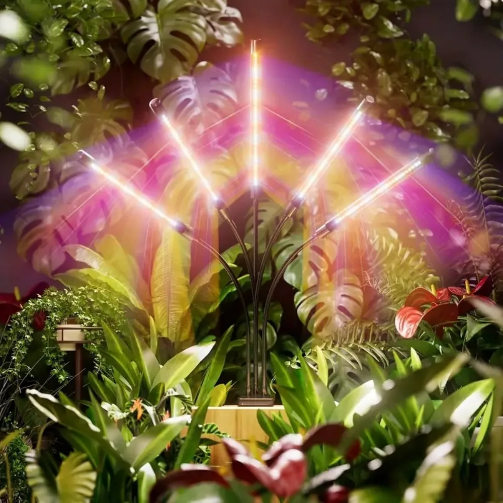 USB 150 LED Plant Grow Light Indoor Garden 10 Dimmable Levels Timer Grow Light Full Spectrum Timer Setting Hydroponic Greenhouse