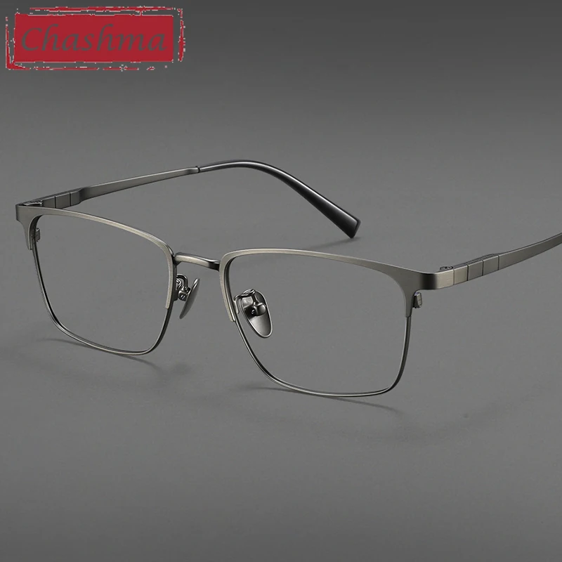 Lunettes de vue Chashma, montures élégantes en titane pour hommes, pour verres progressifs sur ordonnance.