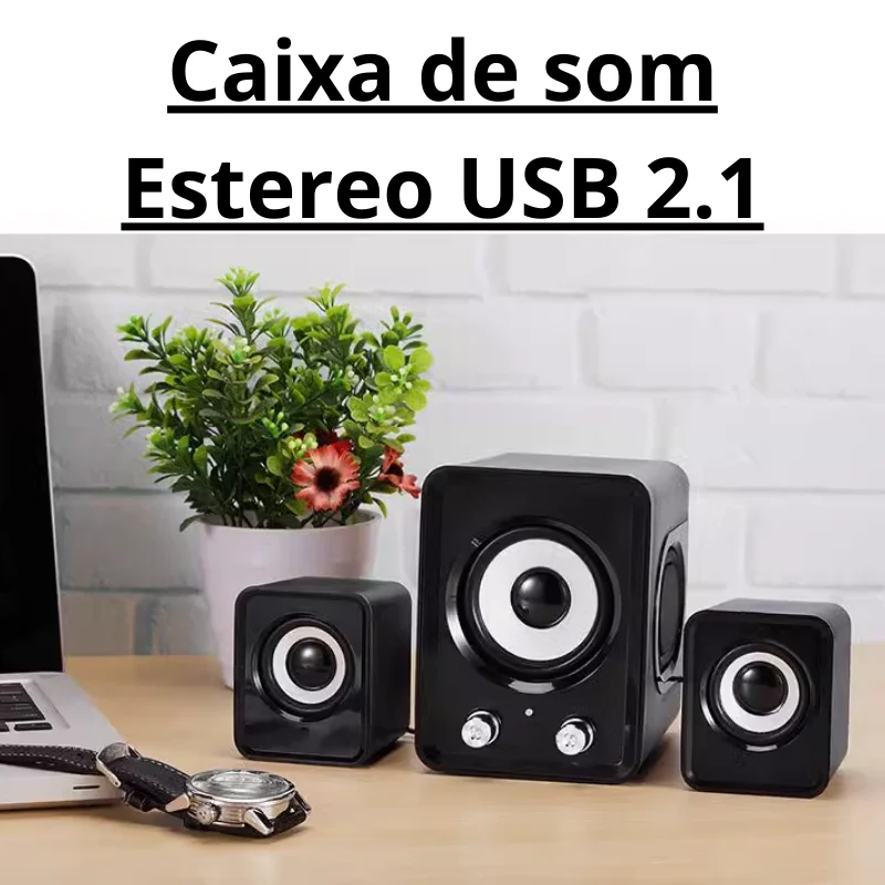 SKYTUR LES-202 Mini Altofalante Com conector USB 2.1 e Entrada P2 Subwoofer Plug 3,5mm Sistema Surround