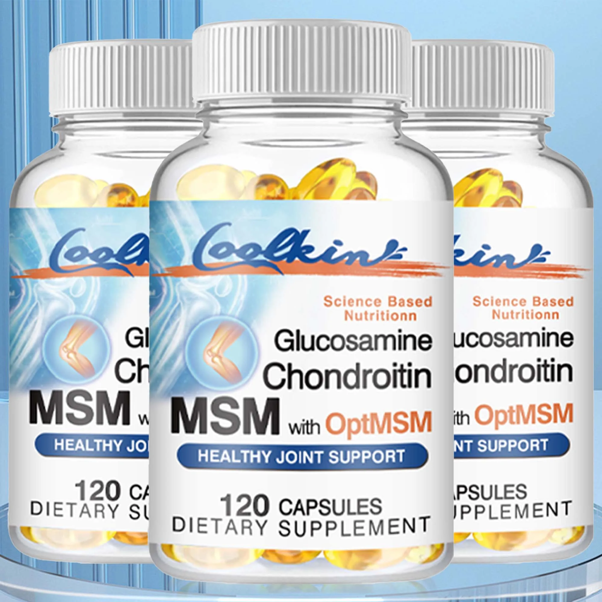 Glucosamine Chondroitin MSM - Supports Joints, Cartilage Health, Bone Strength, Antioxidant - 120 Capsules