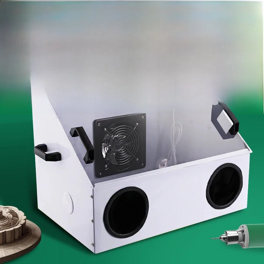 Bench Grinder Dust Box Model Acrylic Dust Cover for Spray Paint Jade Pearls Buddha Beads Punching Polishing Grinding Carving