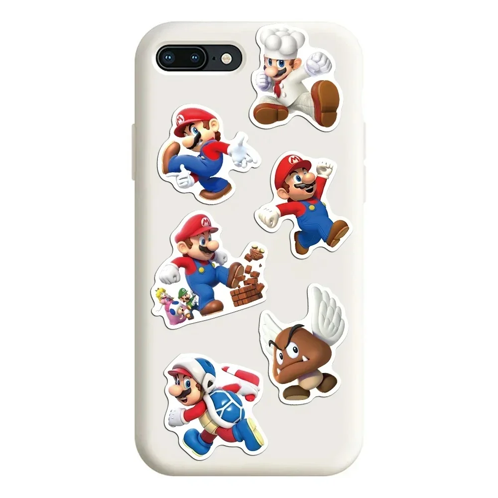Kawaii Super Mario jeu Graffiti décalcomanie drôle dessin animé autocollant pour Skateboard vélo bagages guitare ordinateur portable étanche autocollant jouet