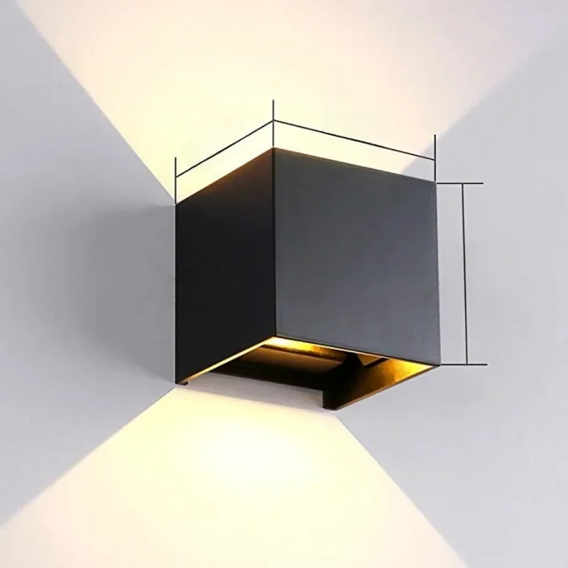 Alumínio LED Wall Lamp, Outdoor Sconce, Varanda, Varanda, Luz, Jardim, Quintal, Corredor, Decoração